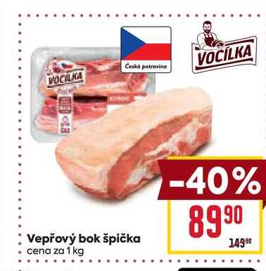 Vepřový bok špička cena za 1 kg