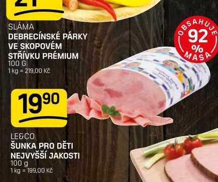 ŠUNKA PRO DĚTI NEJVYŠŠÍ JAKOSTI 100 g 