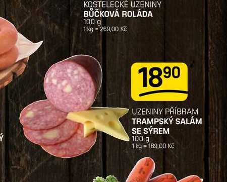 TRAMPSKÝ SALÁM SE SÝREM 100 g 