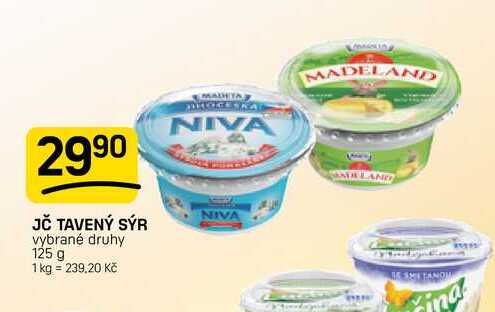 JČ TAVENÝ SÝR vybrané druhy 125 g 