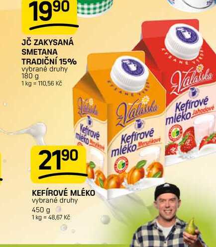 KEFÍROVÉ MLÉKO vybrané druhy 450 g 