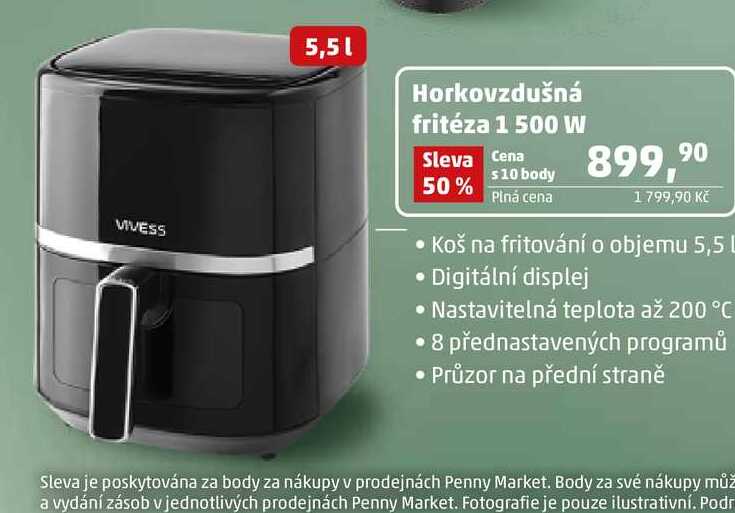 Horkovzdušná fritéza 1 500 W 