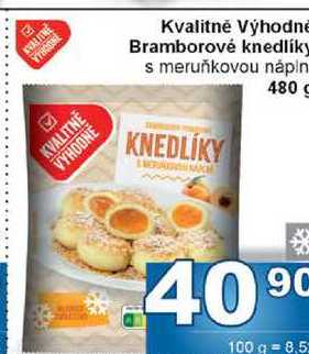 Kvalitně Výhodně Bramborové knedlíky s meruňkovou náplní 480g
