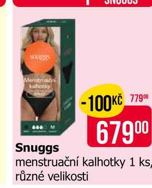 Snuggs menstruační kalhotky 1 ks, různé velikosti 