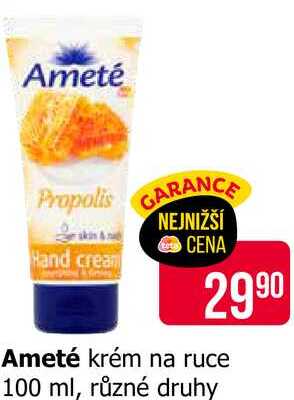 Ameté krém na ruce 100 ml, různé druhy 