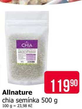 Allnature chia semínka 500 g 