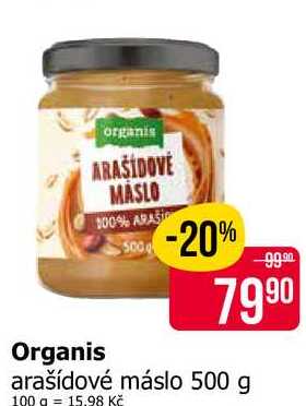 Organis arašídové máslo 500 g 