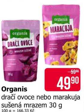 Organis dračí ovoce nebo marakuja sušená mrazem 30 g 