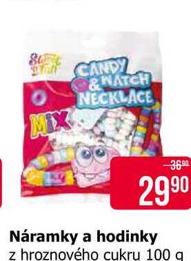 Náramky a hodinky z hroznového cukru 100 g