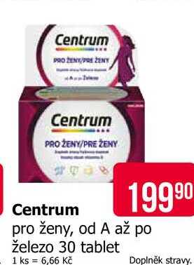 Centrum pro ženy, od A až po železo 30 tablet 