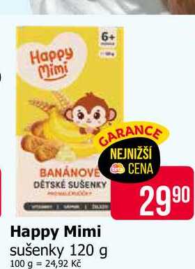 Happy Mimi sušenky 120 g 