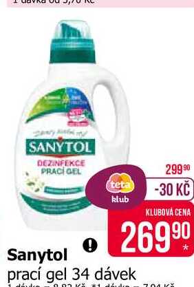 Sanytol prací gel 34 dávek
