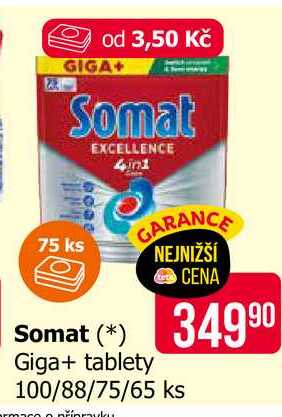 Somat Giga+ tablety 100/88/75/65 ks 