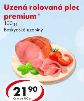 Uzená rolovaná plec premium, 100 g