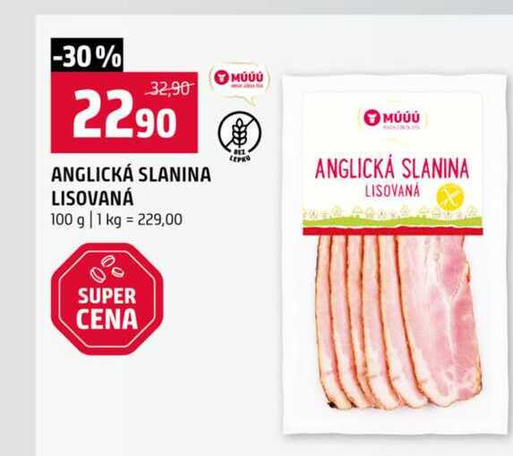 ANGLICKÁ SLANINA LISOVANÁ 100 g 