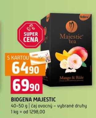 BIOGENA MAJESTIC 40-50 g čaj ovocný vybrané druhy