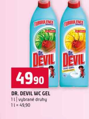 DR. DEVIL WC GEL 1l vybrané druhy 