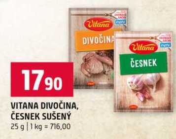 VITANA DIVOČINA, ČESNEK SUŠENÝ 25 g