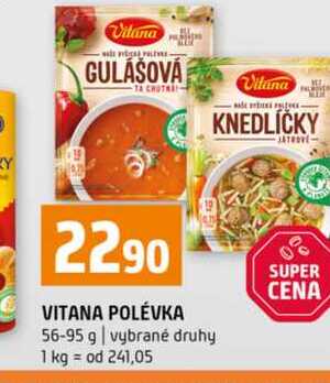 VITANA POLÉVKA 56-95 g vybrané druhy 
