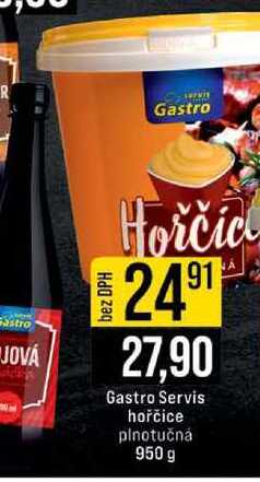 Gastro Servis hořčice plnotučná 950 g 