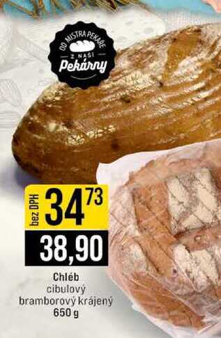 Chléb cibulový bramborový krájený 650 g 