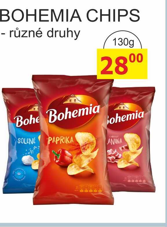 BOHEMIA CHIPS - různé druhy 130g 