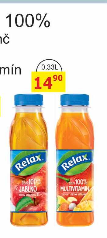 Relax jablko, multivitamin 0,33L