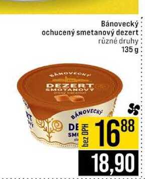 Bánovecký ochucený smetanový dezert různé druhy 135g
