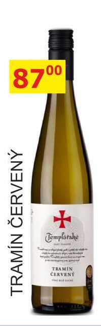 Templářské sklepy 0,75l TRAMÍN ČERVENÝ 