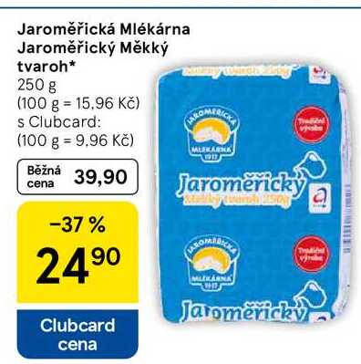 Jaroměřická Mlékárna Jaroměřický Měkký tvaroh, 250 g  