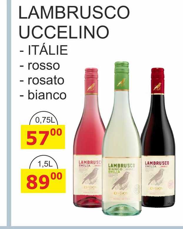 LAMBRUSCO UCCELINO - ITÁLIE 0,75L 