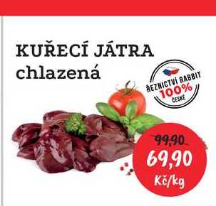 KUŘECÍ JÁTRA chlazená 1kg 