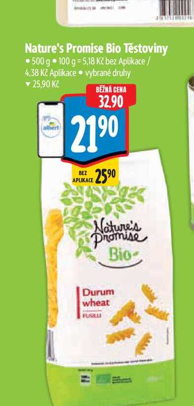 Nature's Promise Bio Těstoviny 500 g