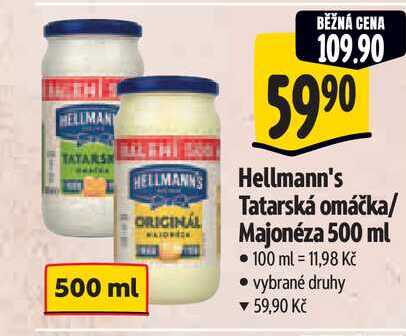   Hellmann's Tatarská omáčka/ Majonéza 500 ml  