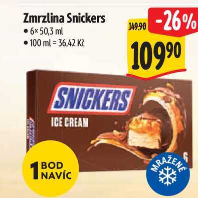 Zmrzlina Snickers 6x 50,3 ml 