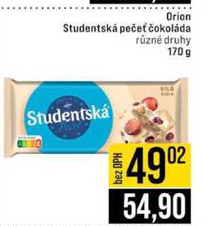 Orion Studentská pečeť čokoláda různé druhy 170 g