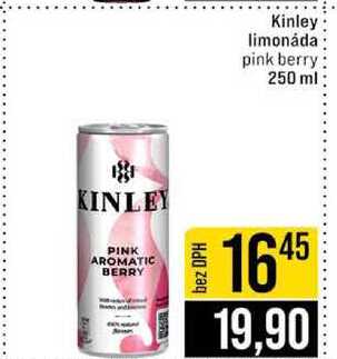 Kinley limonáda pink berry 250 ml