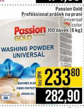Passion Gold Professional prášek na praní universal à color 100 dávek (6 kg) 