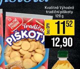 Kvalitně Výhodně tradiční piškoty 120 g