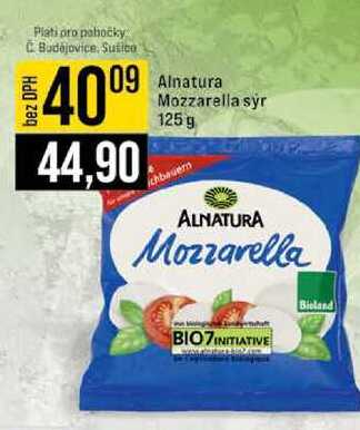 Alnatura Mozzarella syr 125 g 