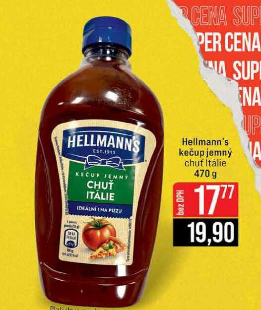 Hellmann's kečup jemný chuť Itálie 470 g