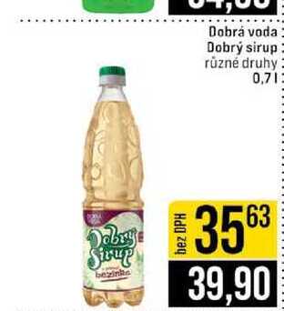 Dobrá voda Dobrý sirup různé druhy 0,7l