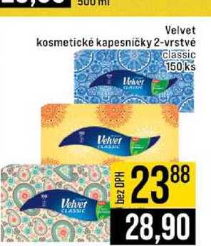 Velvet kosmetické kapesničky 2-vrstvé Classic 150 ks 