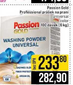 Passion Gold Professional prášek na prani universal color Passion 100 dávek 6 kg