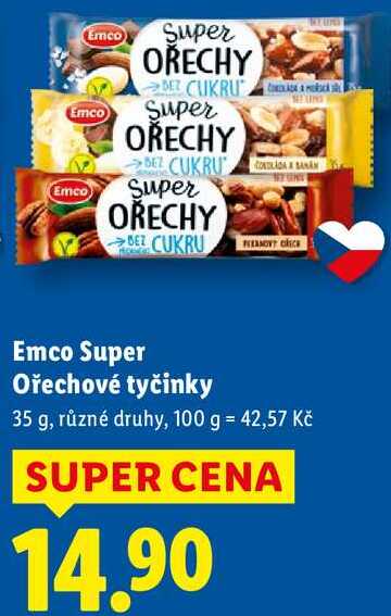 Emco Super Ořechové tyčinky, 35 g