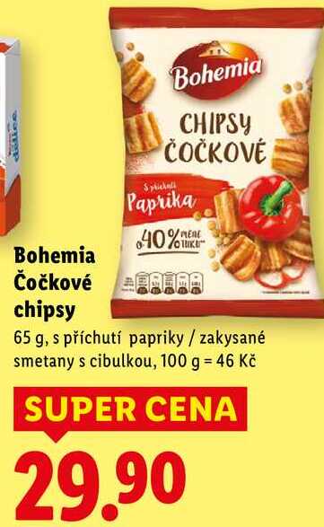 Bohemia Čočkové chipsy, 65 g
