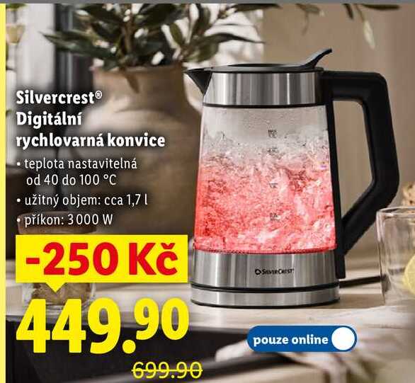 Silvercrest Digitální rychlovarná konvice 