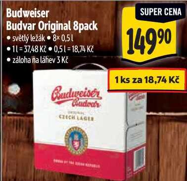 Budweiser Budvar Original 8pack, 8x 0,5 l 