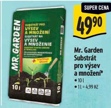 Mr. Garden Substrát pro výsev a množení, 10 l