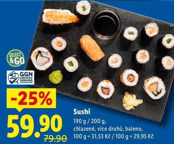 Sushi, 190 g/200 g